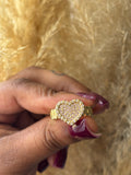 Pink Diamond Heart Ring
