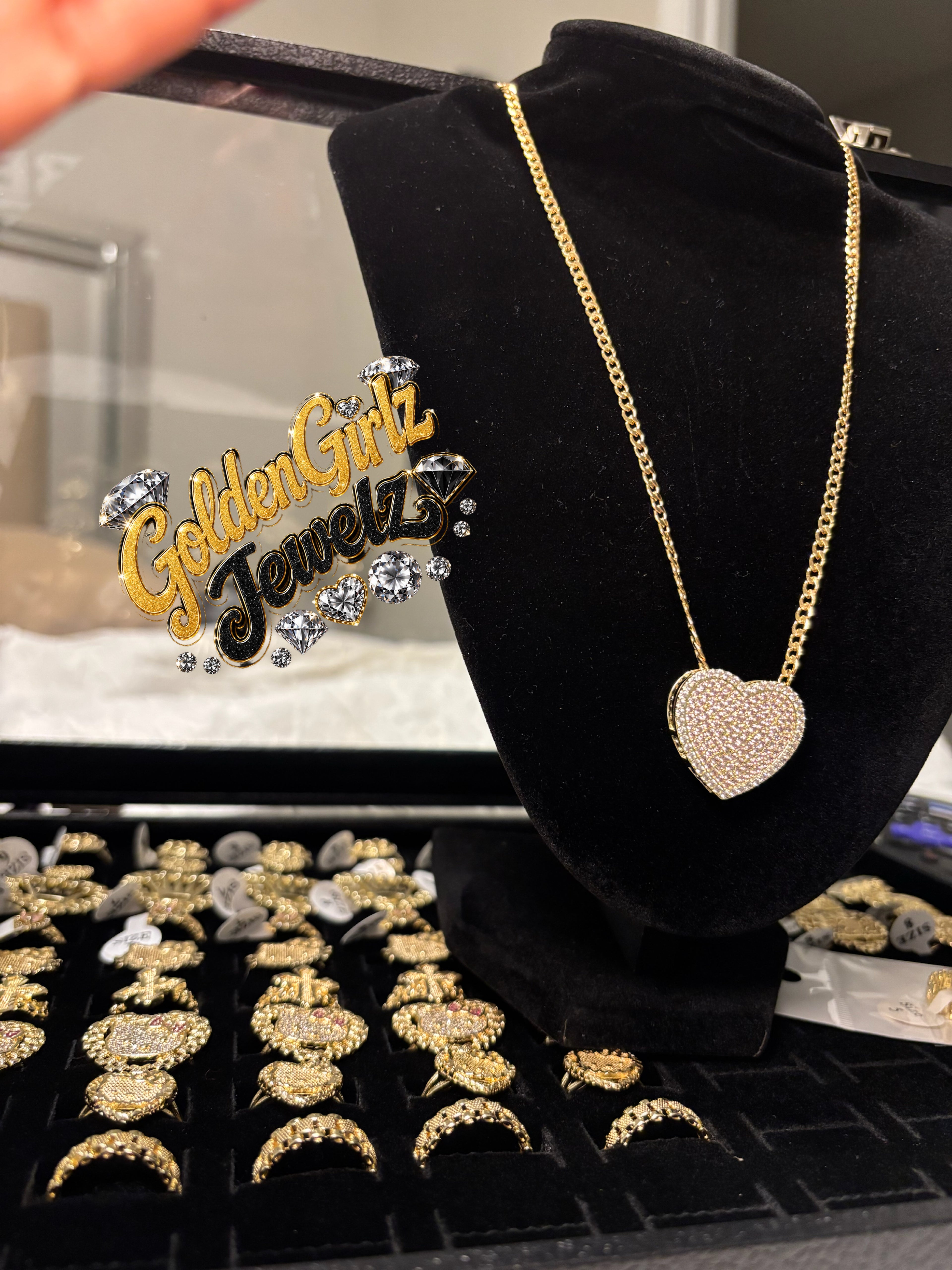 Iced Out PINK Heart
