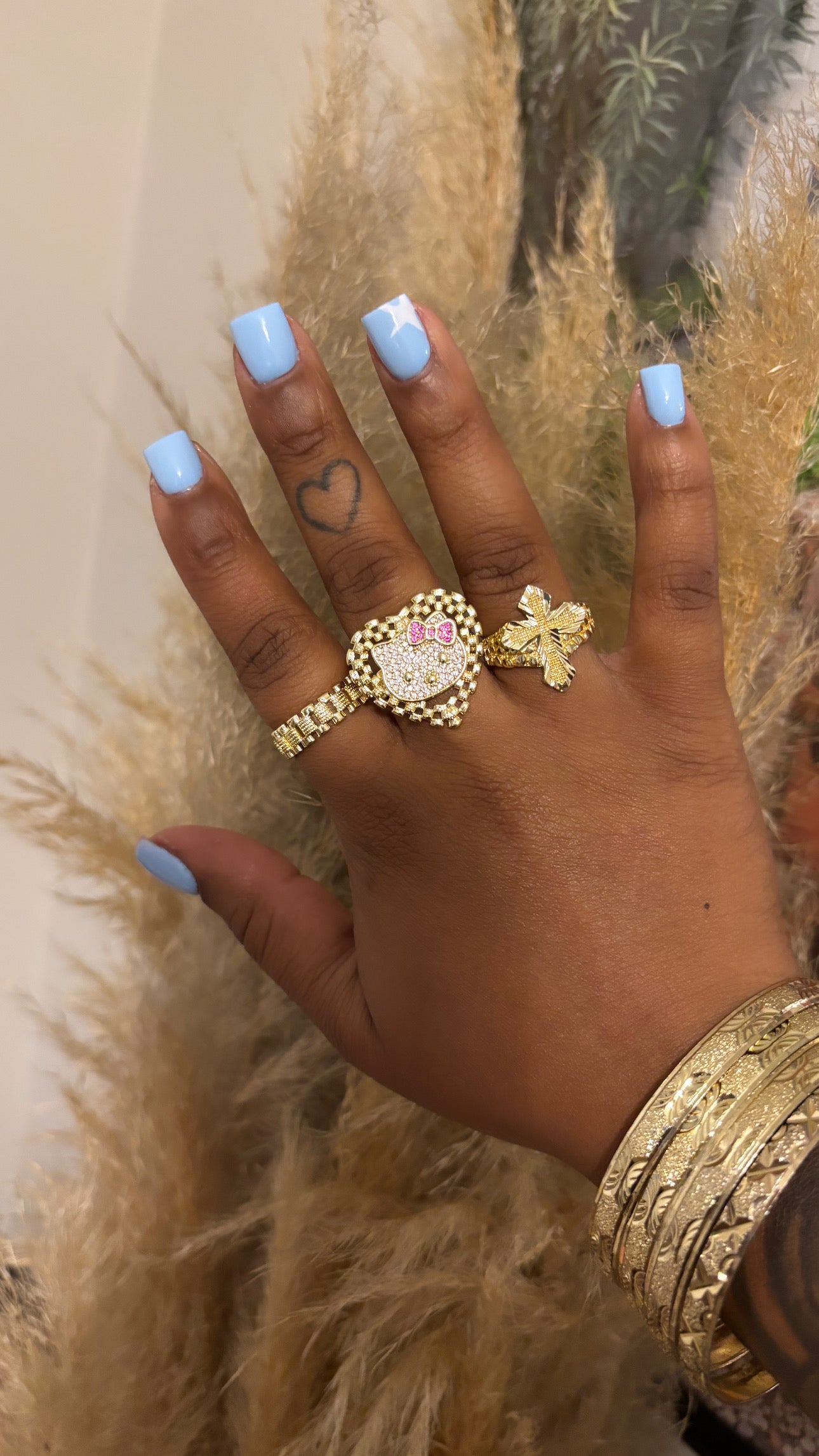 Cross Nugget Ring